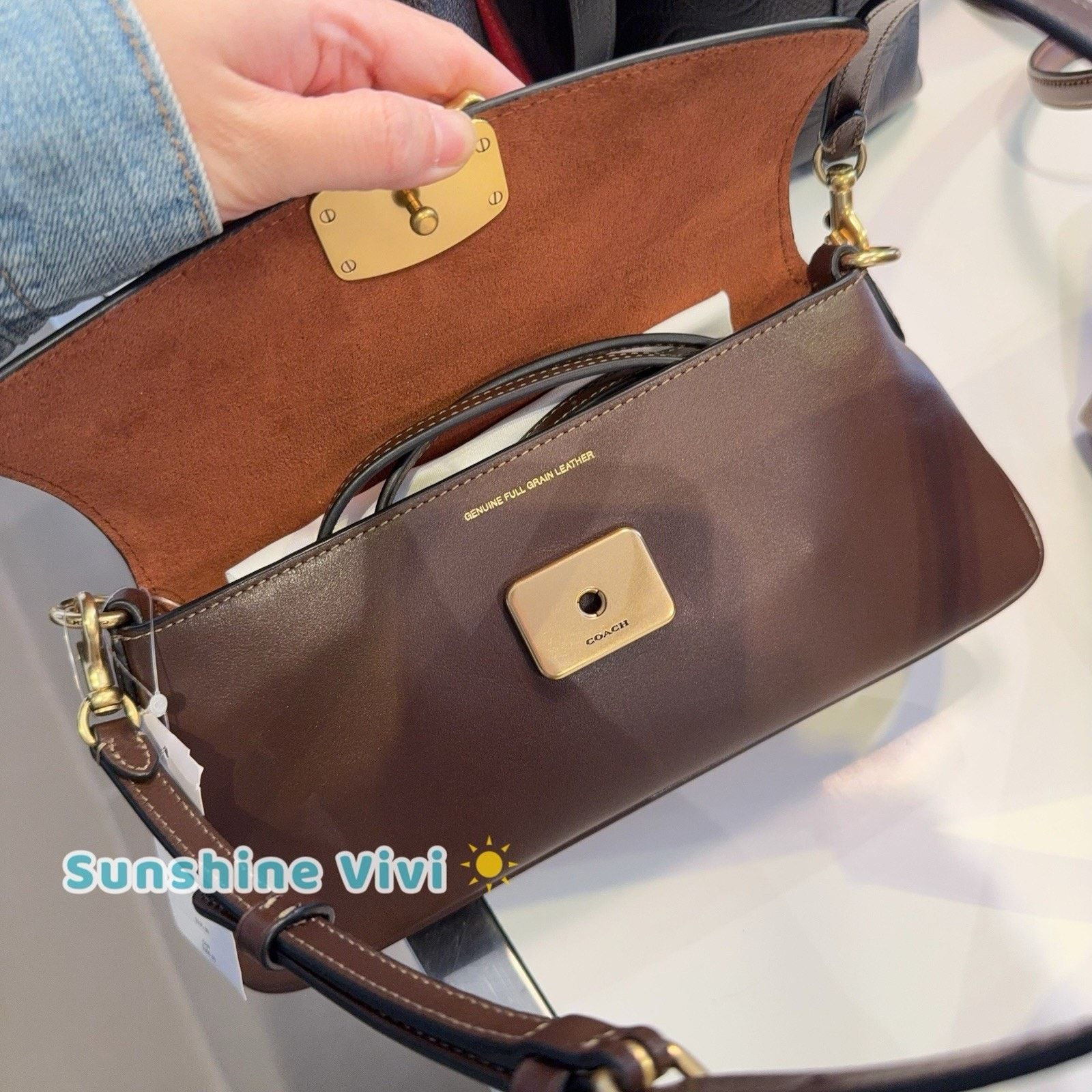 Coach NWT COACH CAM16 Jet Shoulder Bag Refined Calf Leather Maple Size ONE SIZE - 7 Thumbnail