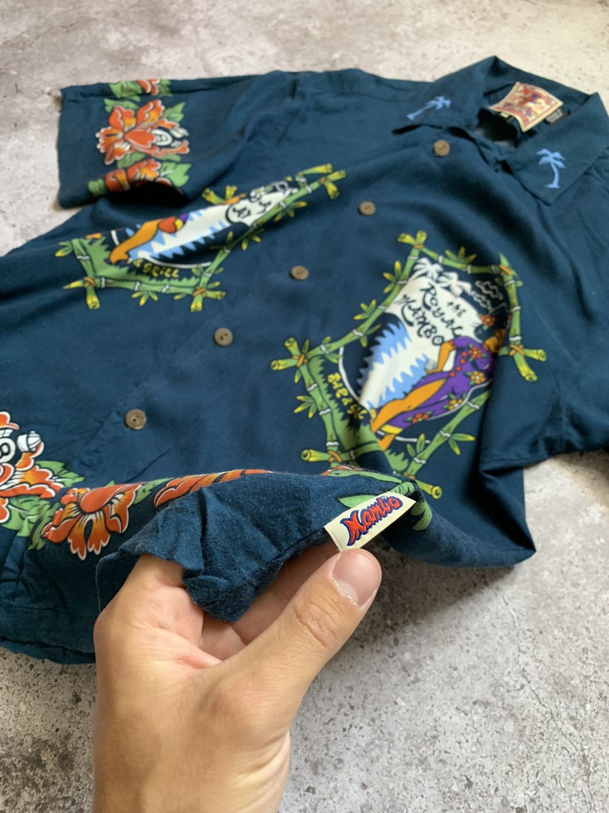Mambo × Vintage Vintage Rare Mambo Loud Shirt Head Girlskeleton Hawaii Size US M / EU 48-50 / 2 - 5 Thumbnail