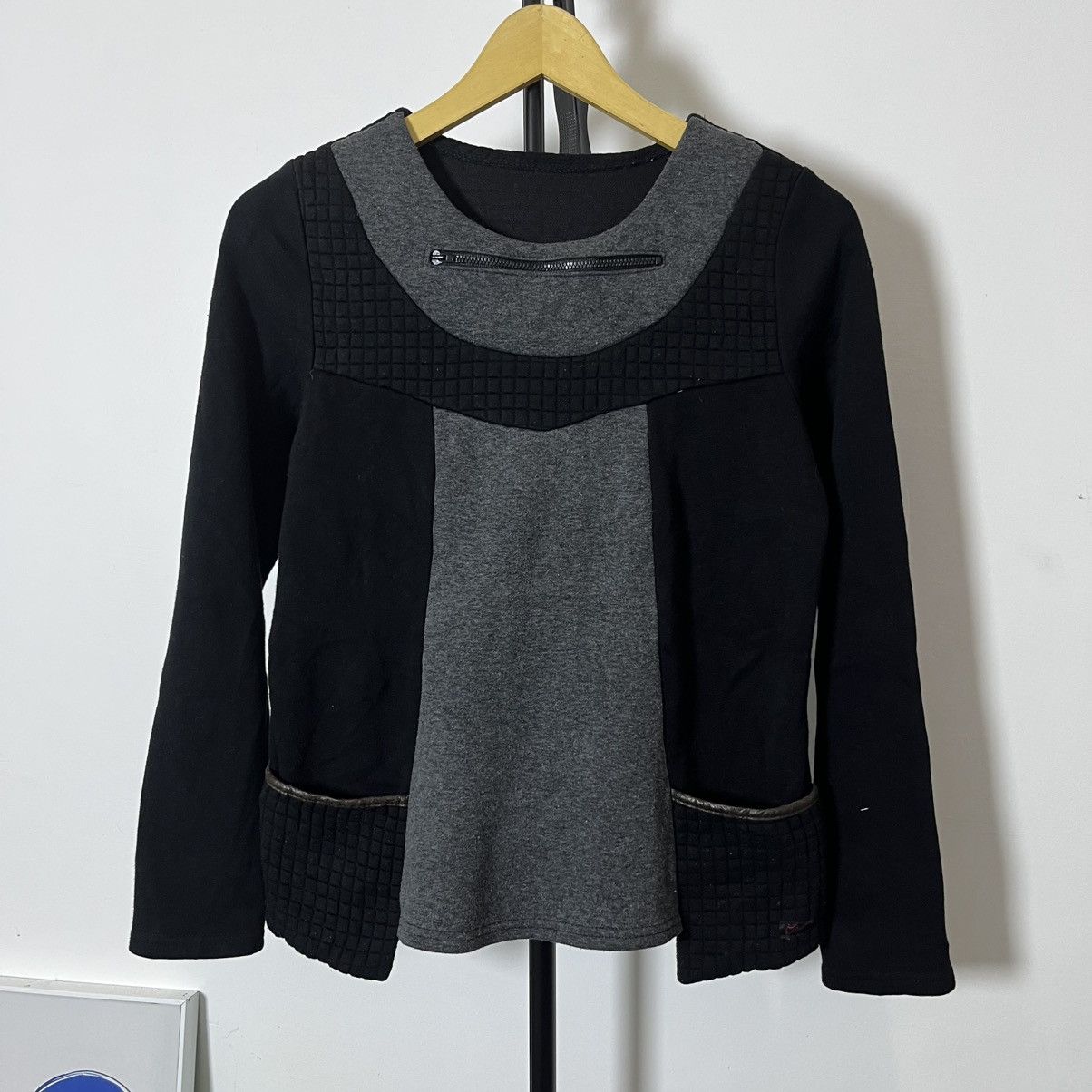 Japanese Brand Asymmetrical Paneled Knit Top – Avant-Garde Style Size US M / EU 48-50 / 2 - 1 Thumbnail