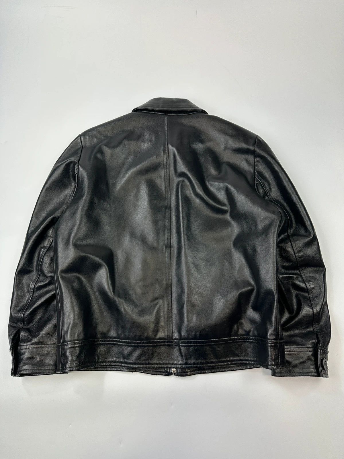Valentino Valentino Late 90’s Glossy SheepSkin Leather Bomber Jacket Size US M / EU 48-50 / 2 - 8 Thumbnail