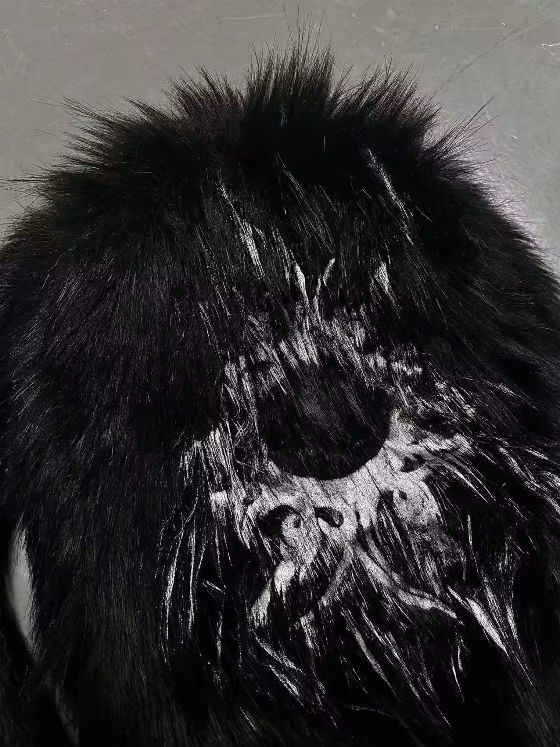 Japanese Brand Unisex Print Fluffy Black Fur Backpack Size ONE SIZE - 5 Thumbnail