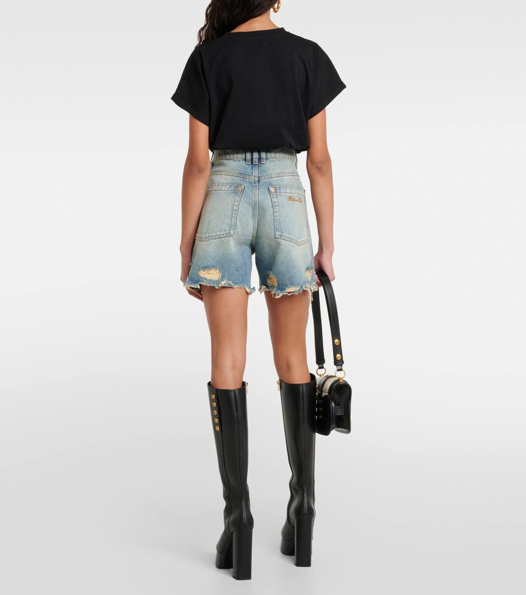 Balmain o1y0625 Denim Short in Blue Size 28" / US 6 / IT 42 - 4 Thumbnail