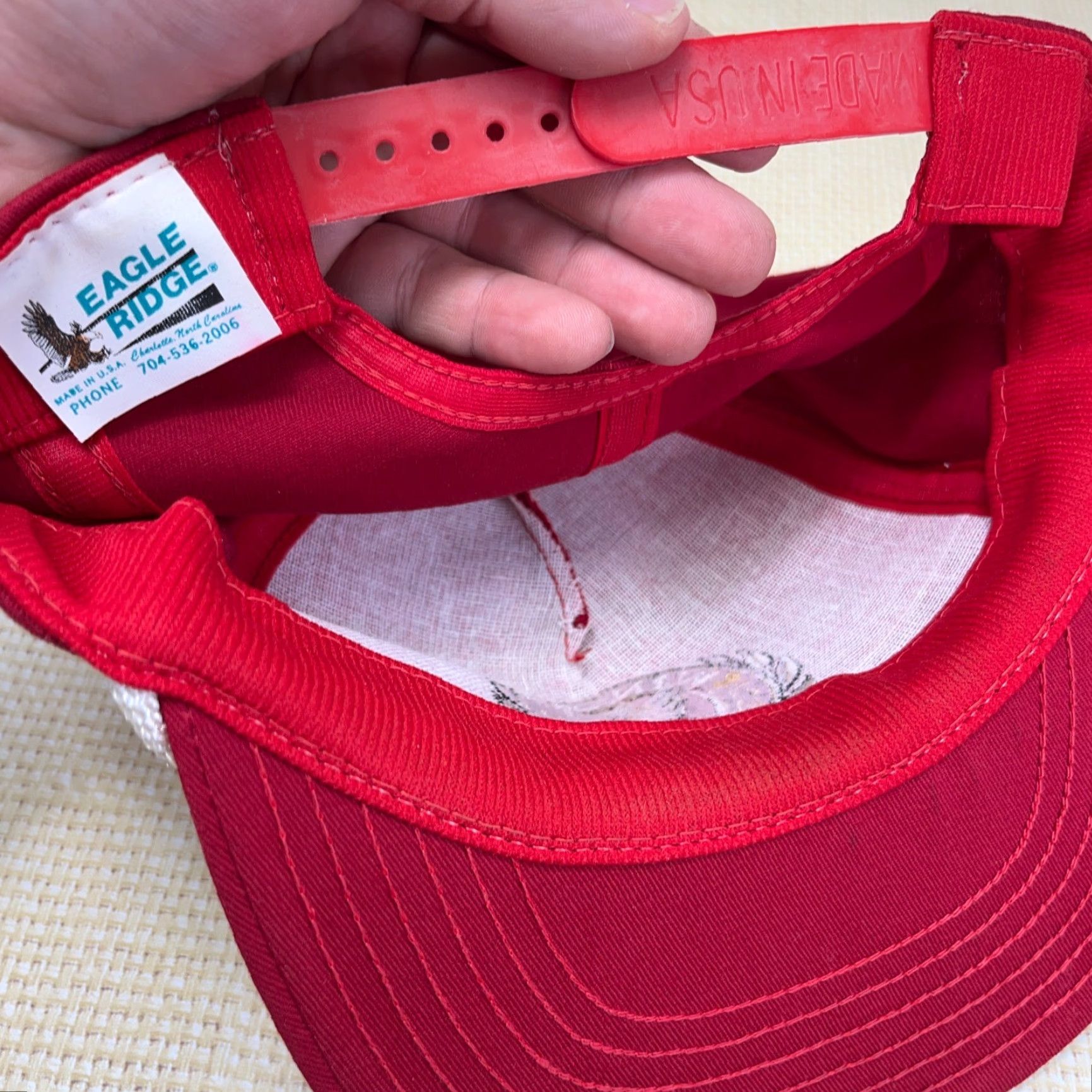Vintage VINTAGE Eagle Ridge NASCAR Motosports Snapback Hat Men Red Adjustable 90s Y2K Retro Size ONE SIZE - 6 Thumbnail