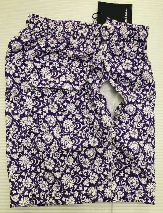 Kiton Kiton 🇮🇹 mulberry bloom 3pkt resort pool swim trunks M NWT Size US 34 / EU 50 - 8 Thumbnail