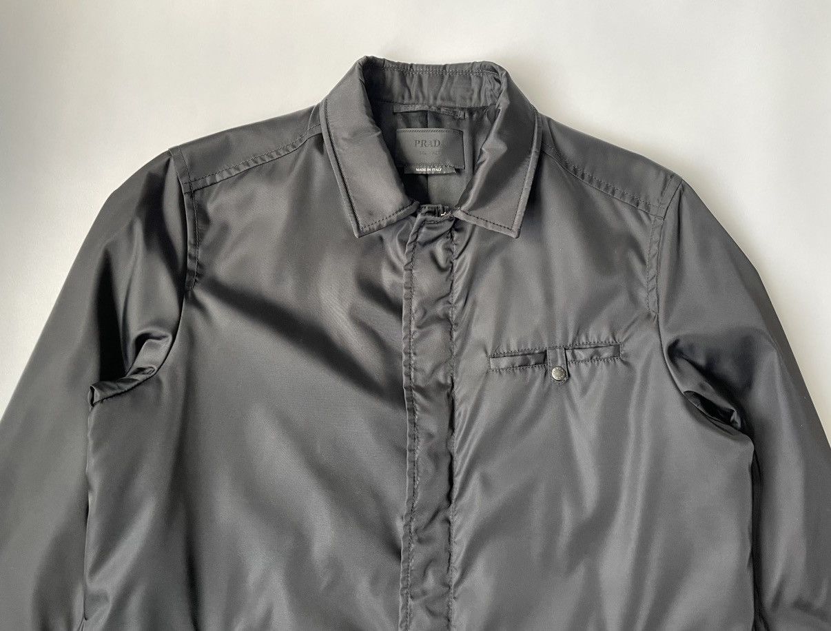 Prada A/W 09 Black Nylon Mac Jacket Size US L / EU 52-54 / 3 - 2 Thumbnail