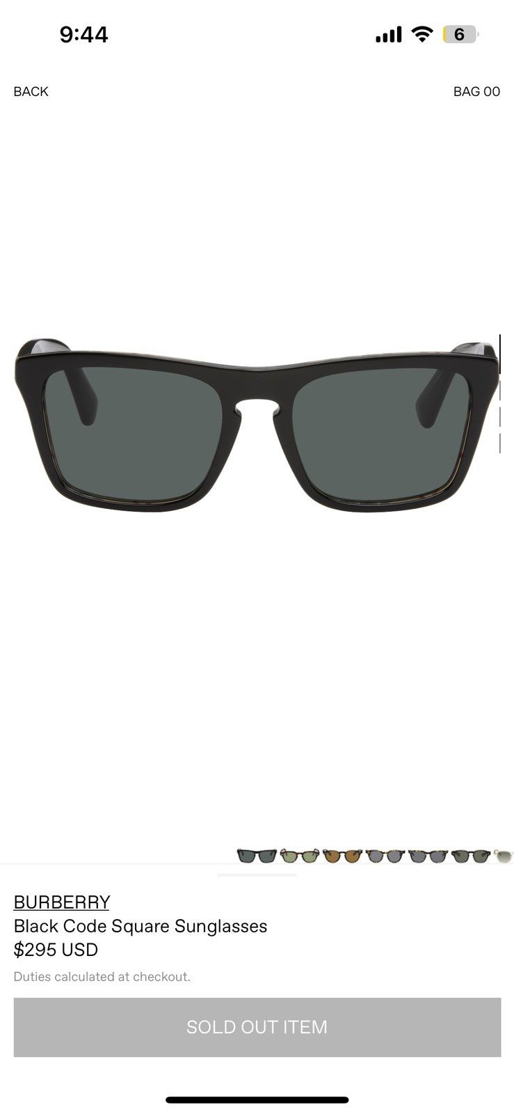 Burberry black code square glasses Size ONE SIZE - 1 Thumbnail