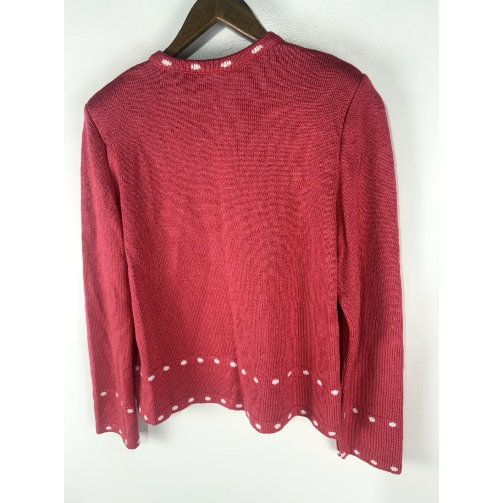 Pinko VINTAGE Mita Pink Cardigan Womens Size 8 Knit Sweater Long Sleeve Round Neck 80s Casual Size M / US 6-8 / IT 42-44 - 5 Thumbnail