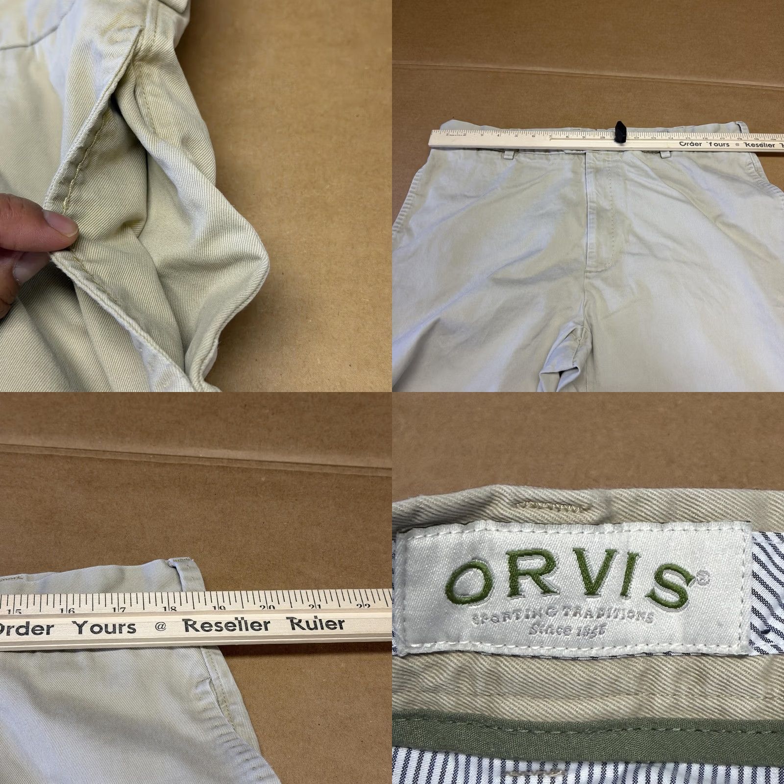 Orvis Orvis Mens Pants 38x30 Beige Pima Cotton Chino Relaxed Straight Leg Casual Size US 38 / EU 54 - 8 Thumbnail