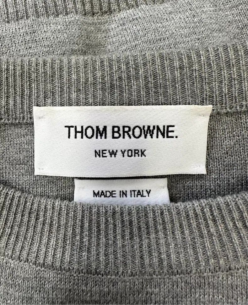 Thom Browne Thom Browne Gray classic four-striped knit sweater Size US XS / EU 42 / 0 - 3 Thumbnail