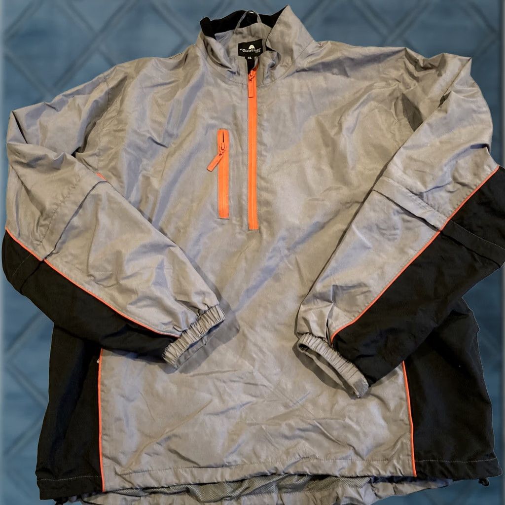 CO The Weather Co - Gray - Removable Sleeves Half Zip Golf Jacket - Men's XL Jacket Mens Size US XL / EU 56 / 4 - 1 Thumbnail
