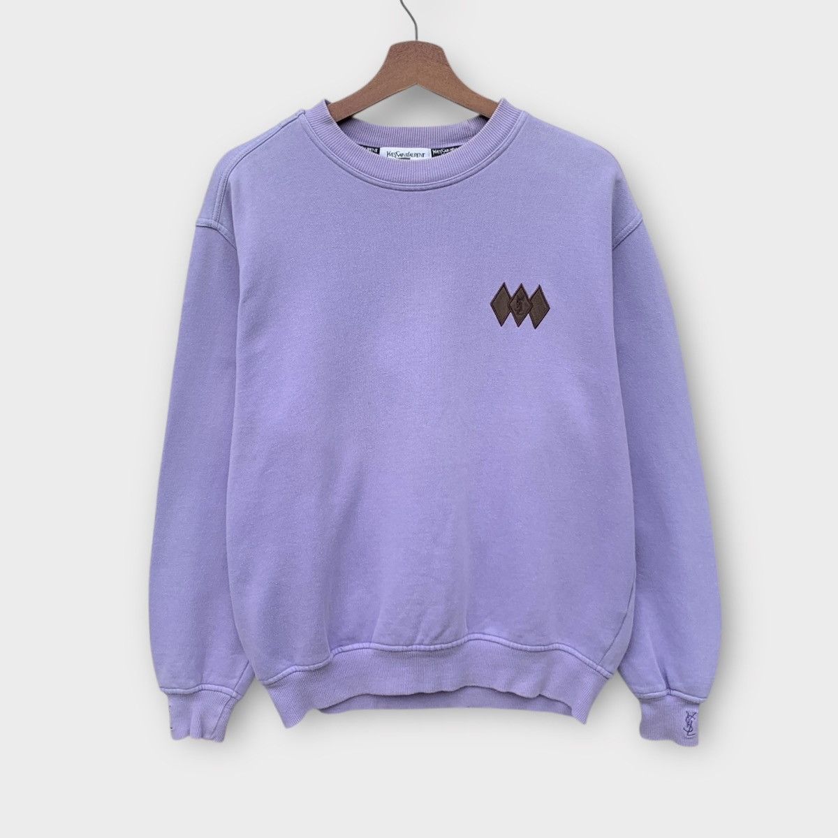 Yves Saint Laurent YSL CREWNECK LONG SLEEVE SWEATSHIRT EMBROIDERED LOGO Size US M / EU 48-50 / 2 - 2 Thumbnail