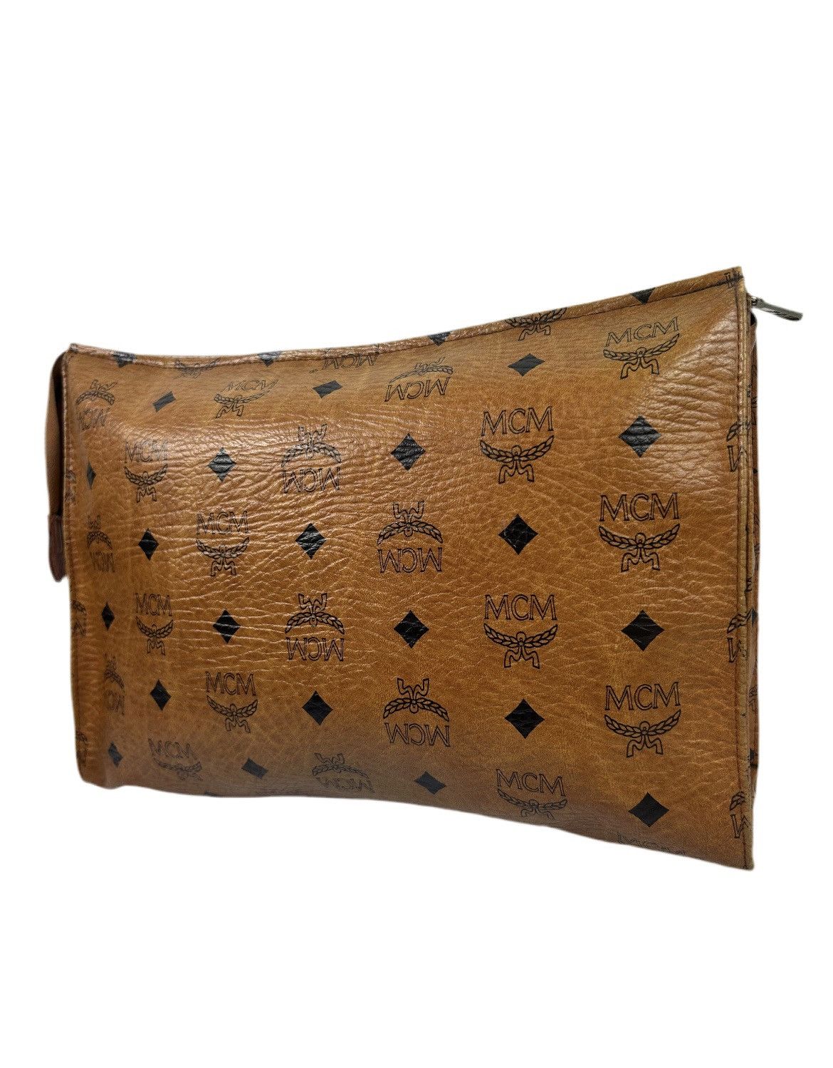 MCM MCM Cognac Leather Clutch Bag Size ONE SIZE - 2 Thumbnail