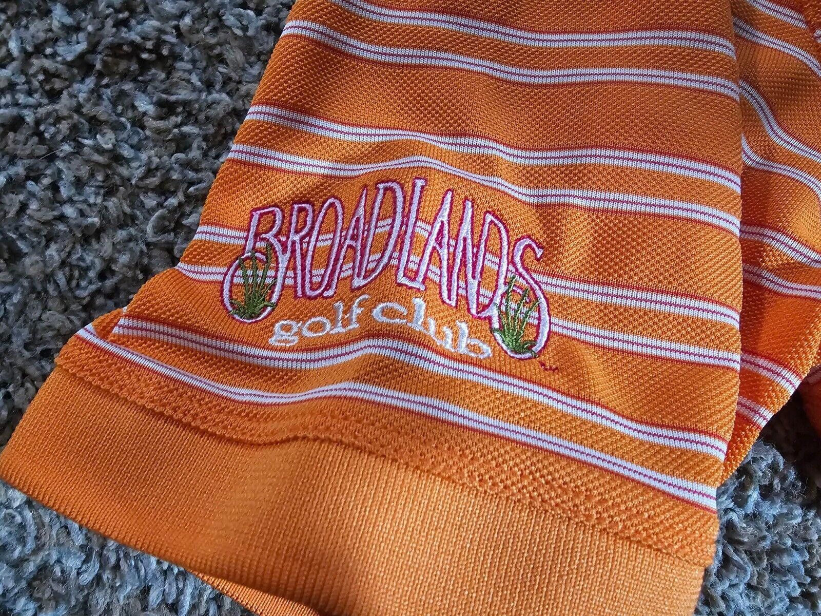 Nike Broadlands Golf Club Nike Polo shirt large orange striped Size US L / EU 52-54 / 3 - 6 Thumbnail