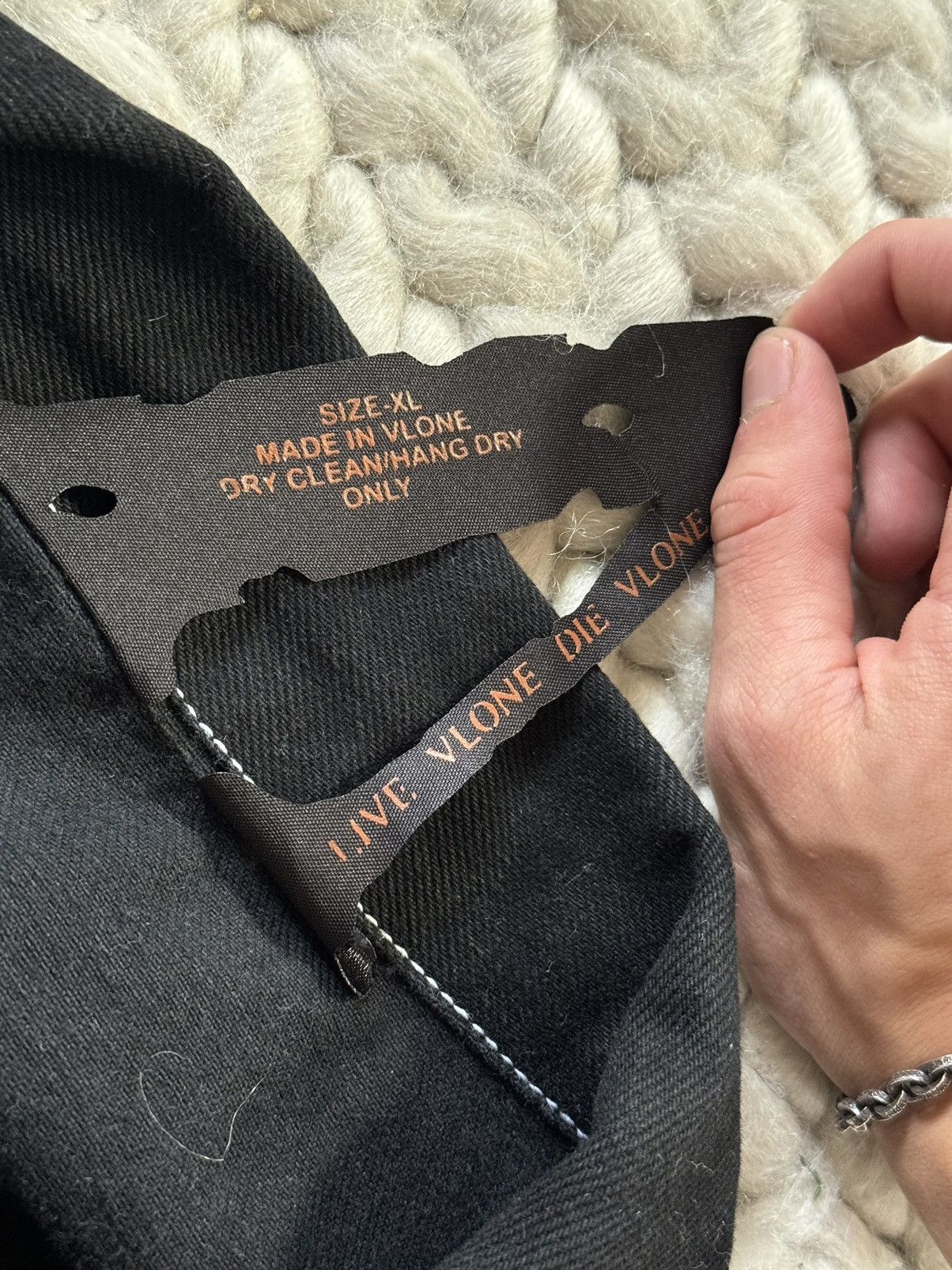 Vlone ⭐️RARE - VLONE LIVE ALONE DIE ALONE - DENIM JACKET Size US XL / EU 56 / 4 - 3 Thumbnail