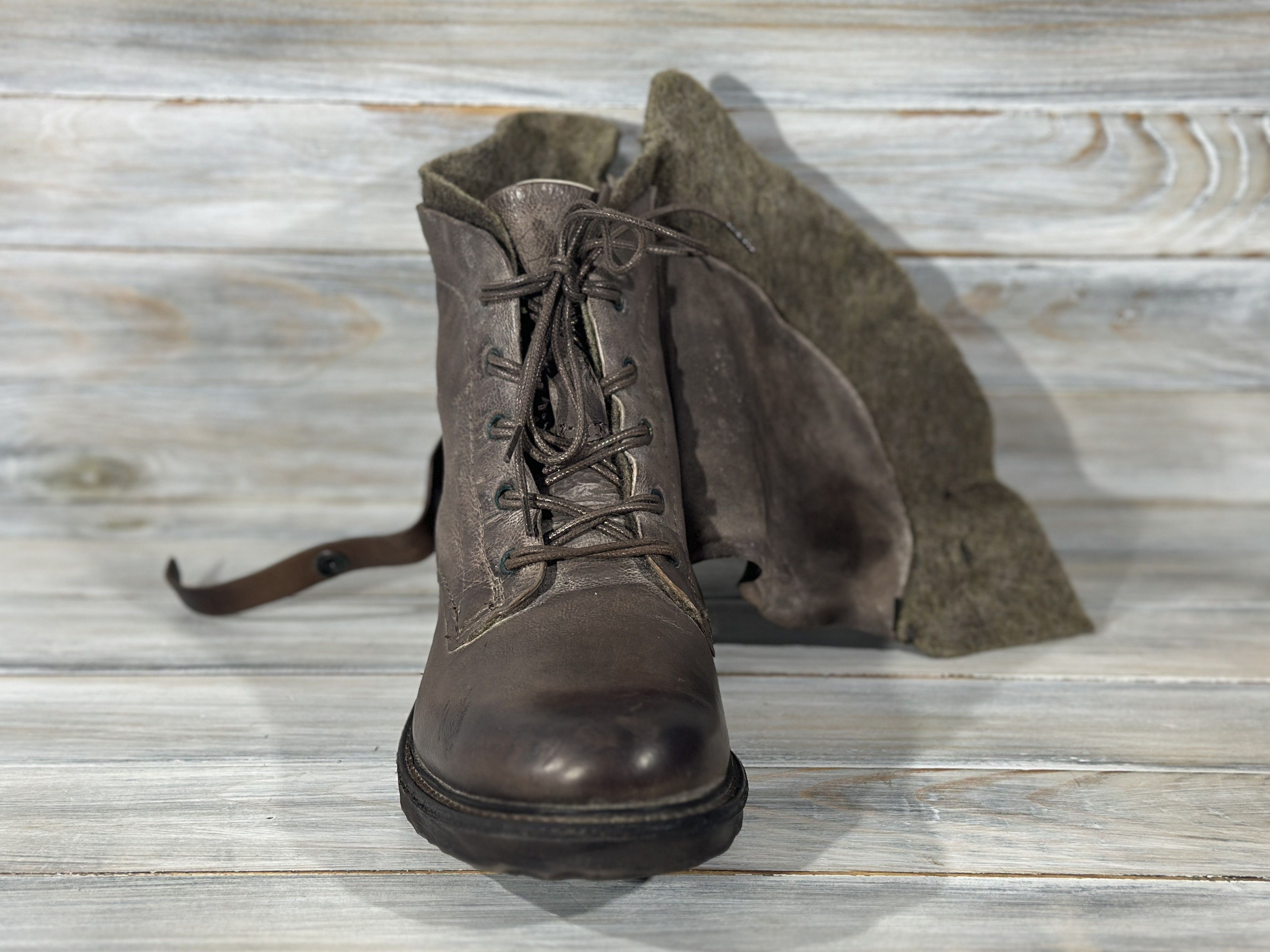 A.S.98 A.S.98 Lace Up Zip Leather Boots Made In Italy Luxury Brand Size US 9 / IT 39 - 11 Thumbnail