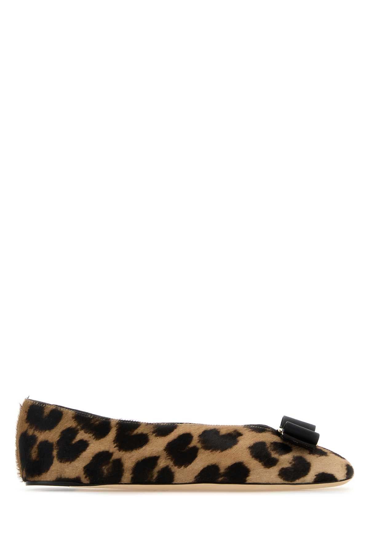 Printed Calf Hair Vanna Ballerinas