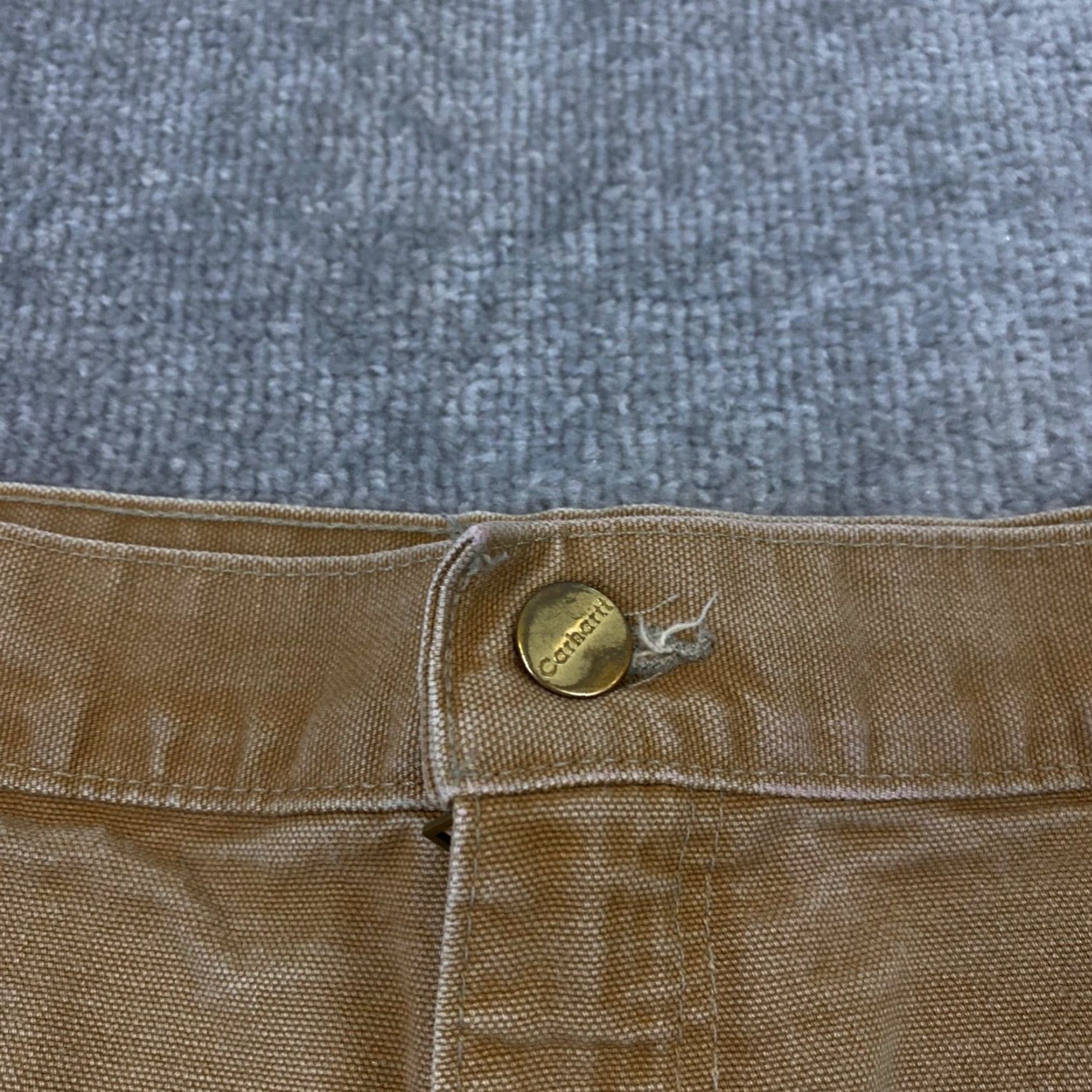Carhartt Carhartt Duck Canvas Double Knee Work Dungaree Pants BRN Mens 38x28 Wear Size US 36 / EU 52 - 7 Thumbnail