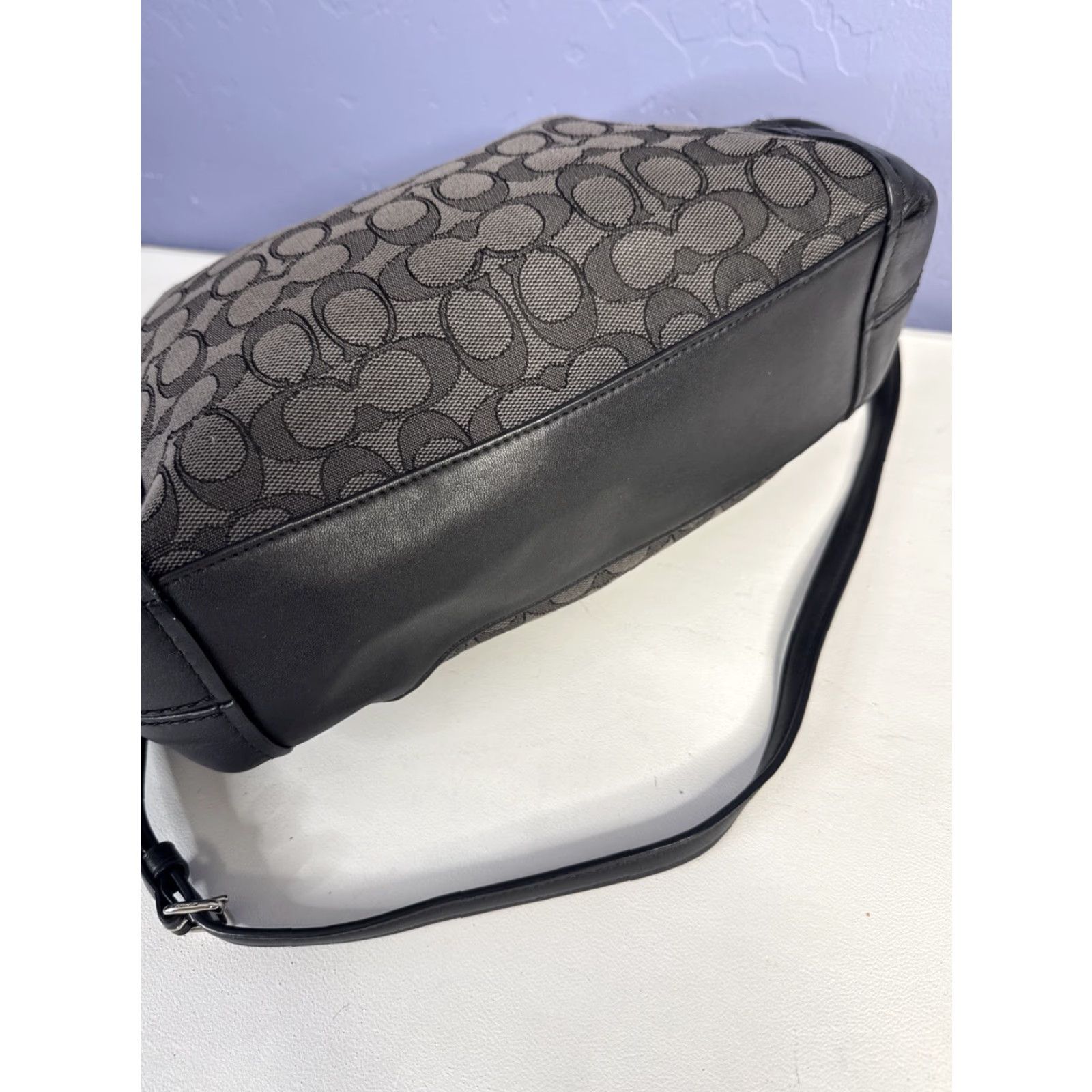 Coach Coach Bag Small Lexi F29548 Canvas Black Gray Jacquard Crossbody Leather Purse Size ONE SIZE - 7 Thumbnail