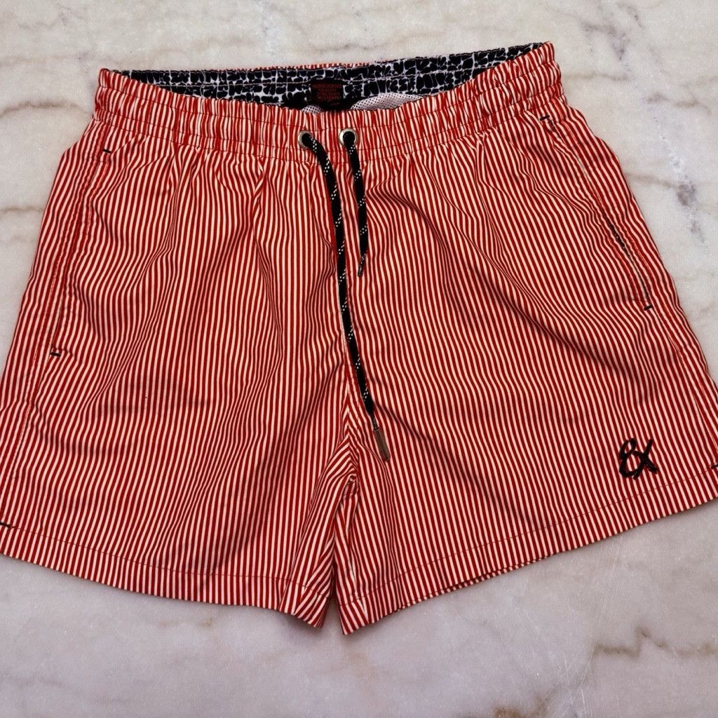 Eight X Eight X Lined Shorts, Sz Small; red striped hybrid shorts Size US 30 / EU 46 - 1 Thumbnail