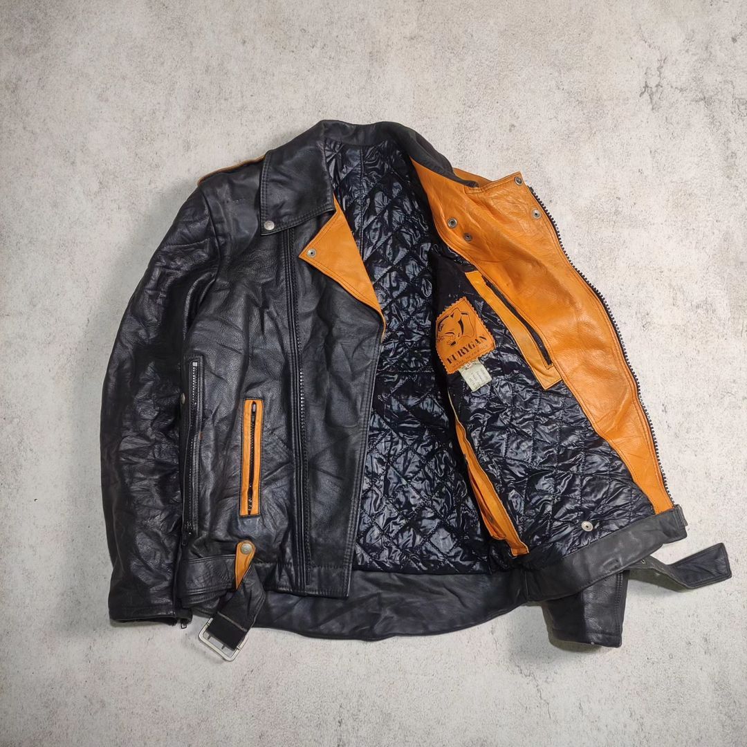 Genuine Leather × Japanese Brand Furygan Leather motorcycle Jacket Size US L / EU 52-54 / 3 - 3 Thumbnail