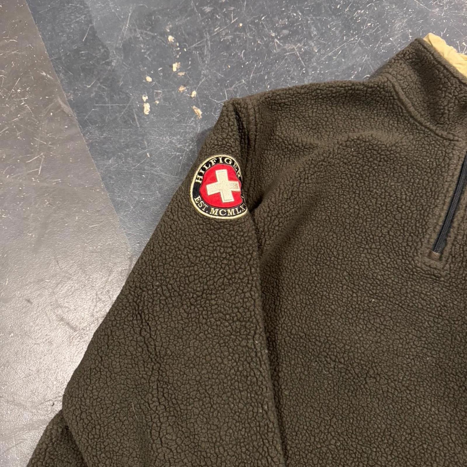Tommy Hilfiger Vintage Tommy Brown Fleece Size US L / EU 52-54 / 3 - 3 Thumbnail