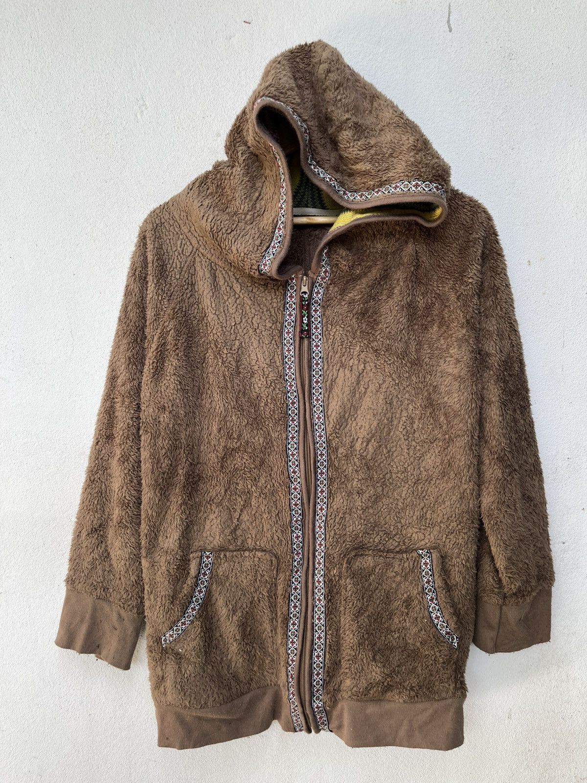 If Six Was Nine 💥Navajo Tribal Motives Chimaiyo Faux Fur Hoodie Size US L / EU 52-54 / 3 - 2 Thumbnail
