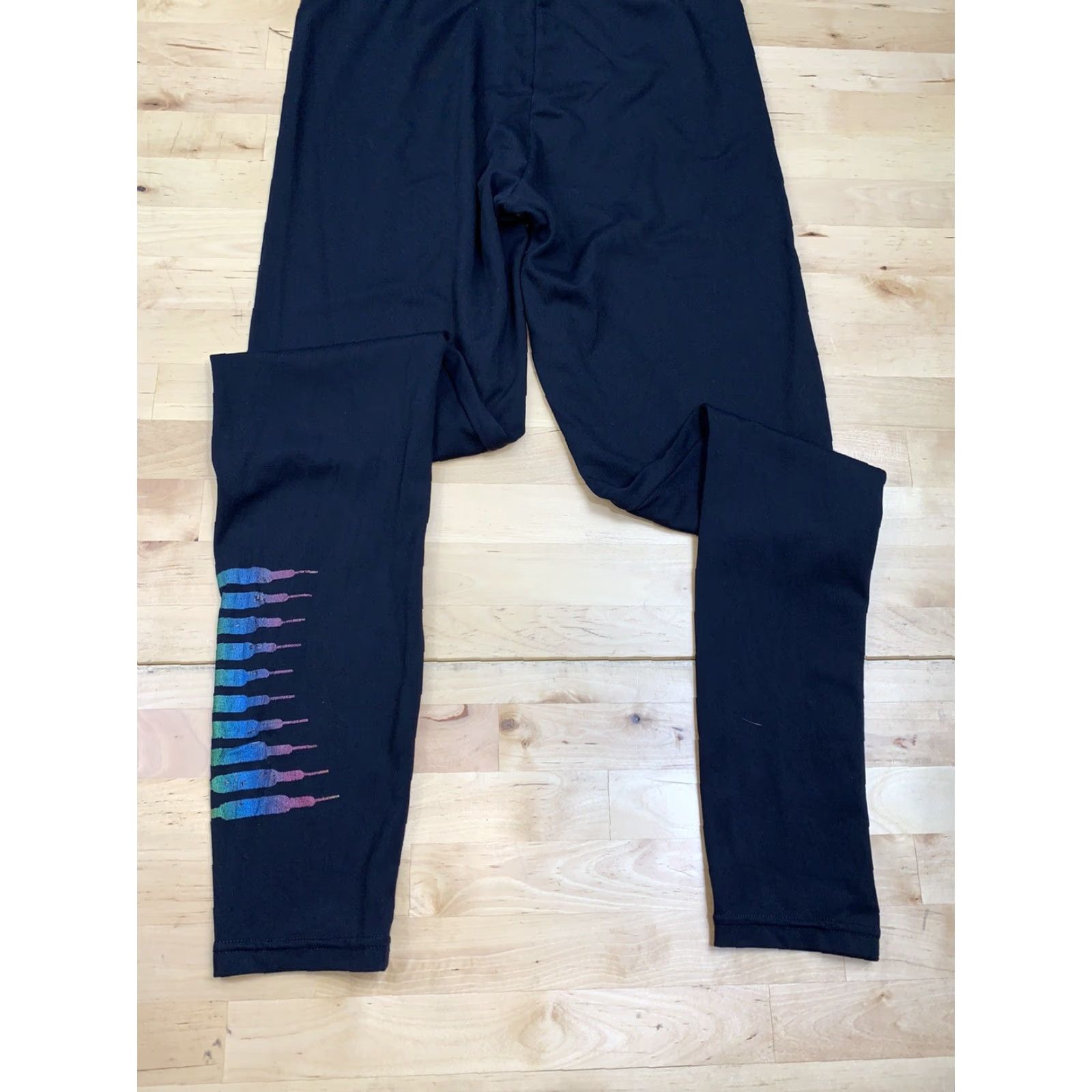 Vintage Savage X Fenty Leggings Black M Casual Ankle Womens Slim Elastic Waist Stretch Size 32" / US 10 / IT 46 - 4 Thumbnail
