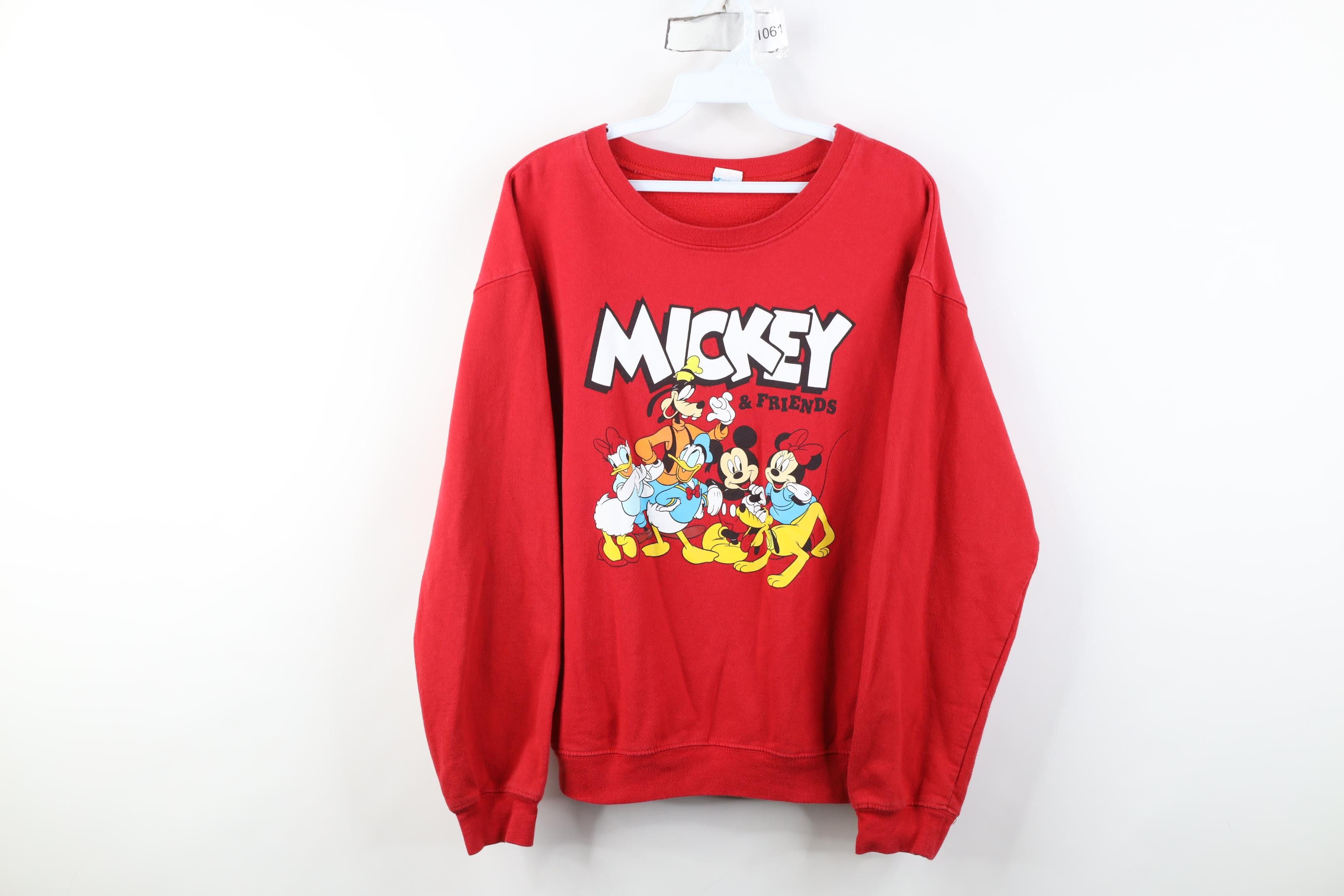 Disney Vintage Y2K Disney Mickey Mouse and Friends Sweatshirt Red Size M / US 6-8 / IT 42-44 - 1 Thumbnail