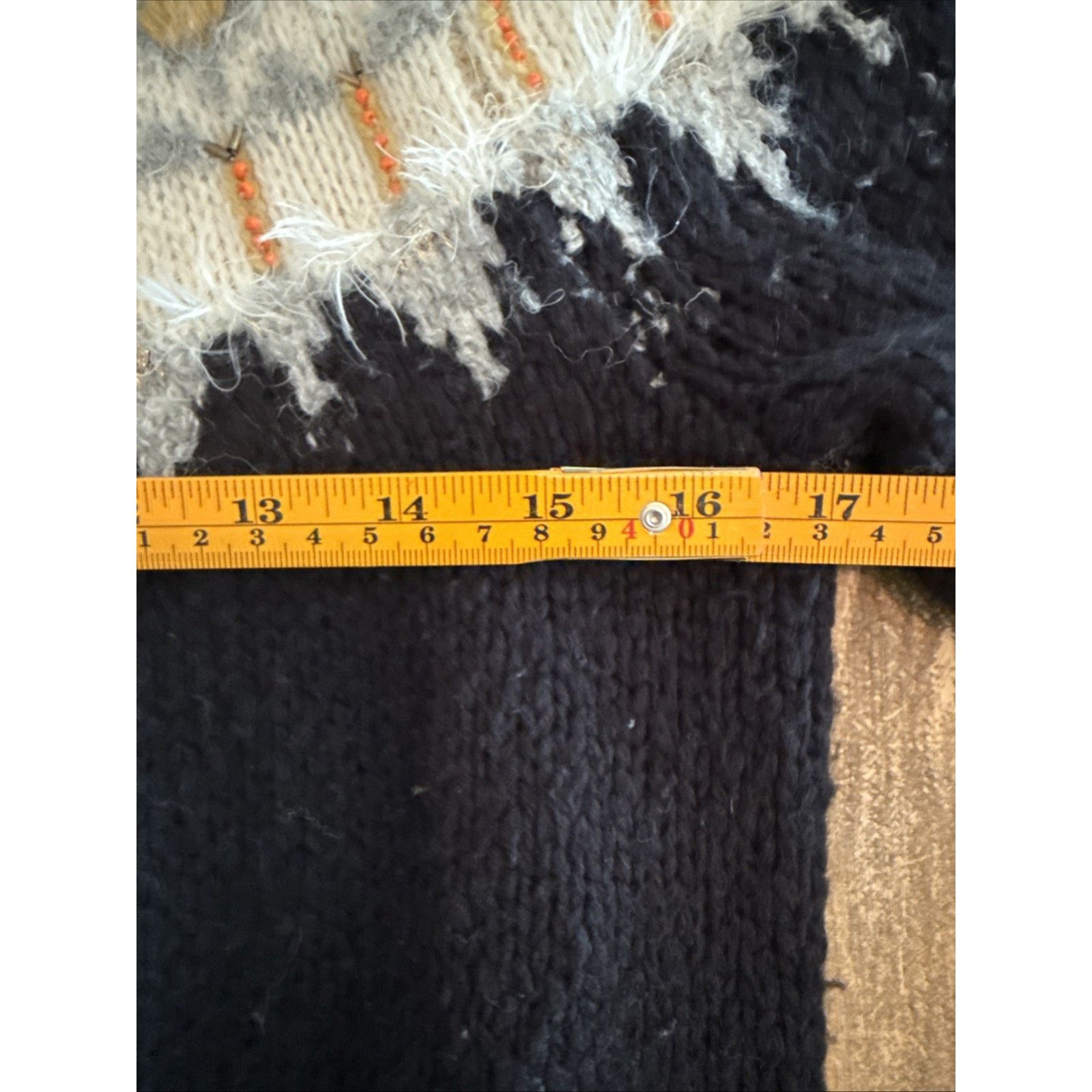 Anthropologie Anthropologie beaded Fairisle Wool blend Pullover Sweater XS Size XS / US 0-2 / IT 36-38 - 6 Thumbnail