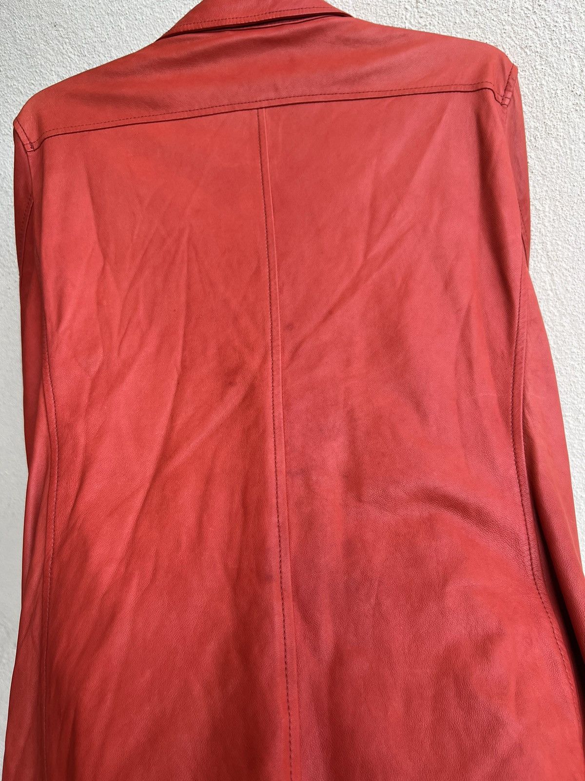 Leather Epoca Uomo Japan Patina Sheep Leather Four Pocket Shirt Size US M / EU 48-50 / 2 - 14 Thumbnail