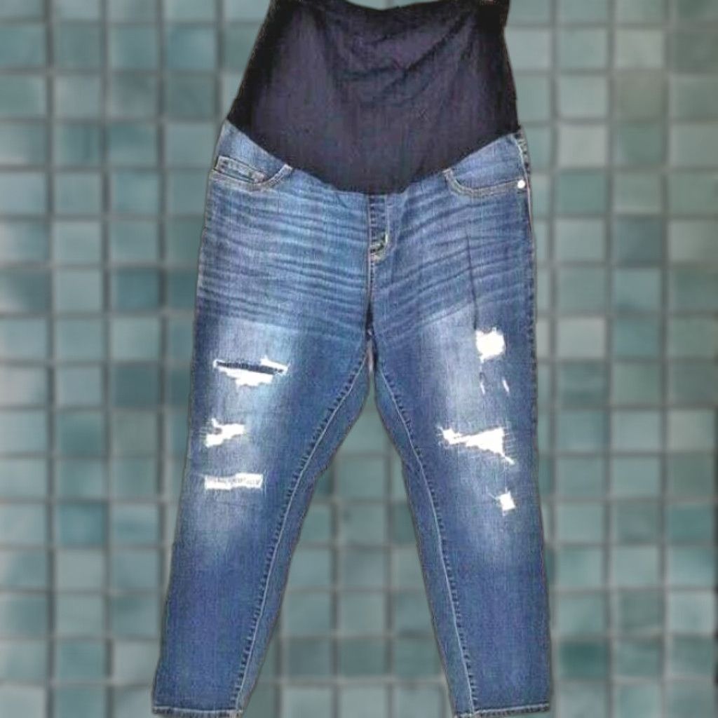 Vintage Womens Liz Lange Blue Maternity Jeans L 36X26 Size 36" / US 14 / IT 50 - 1 Thumbnail
