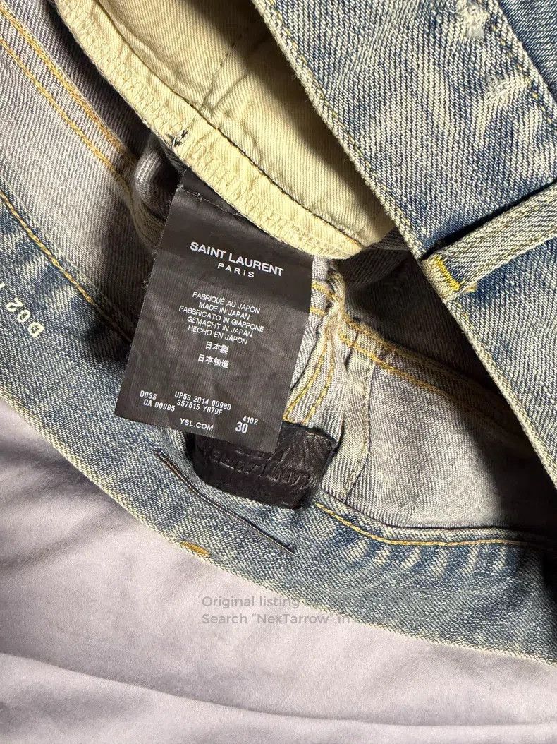 Saint Laurent Paris Saint Laurent Paris Distressed Washed Destroyed Jeans Size US 30 / EU 46 - 3 Thumbnail