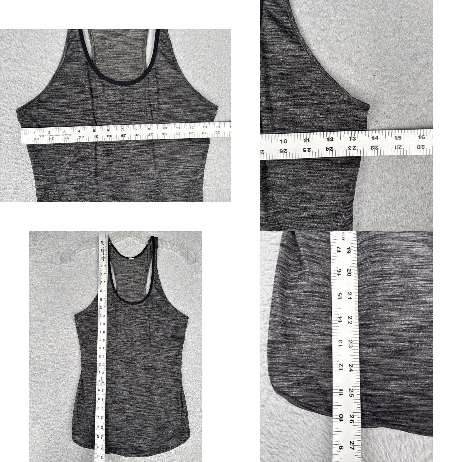 Lululemon Lululemon Tank Women 4 Gray Racerback Athletic Gym Yoga Workout Women Size S / US 4 / IT 40 - 8 Thumbnail