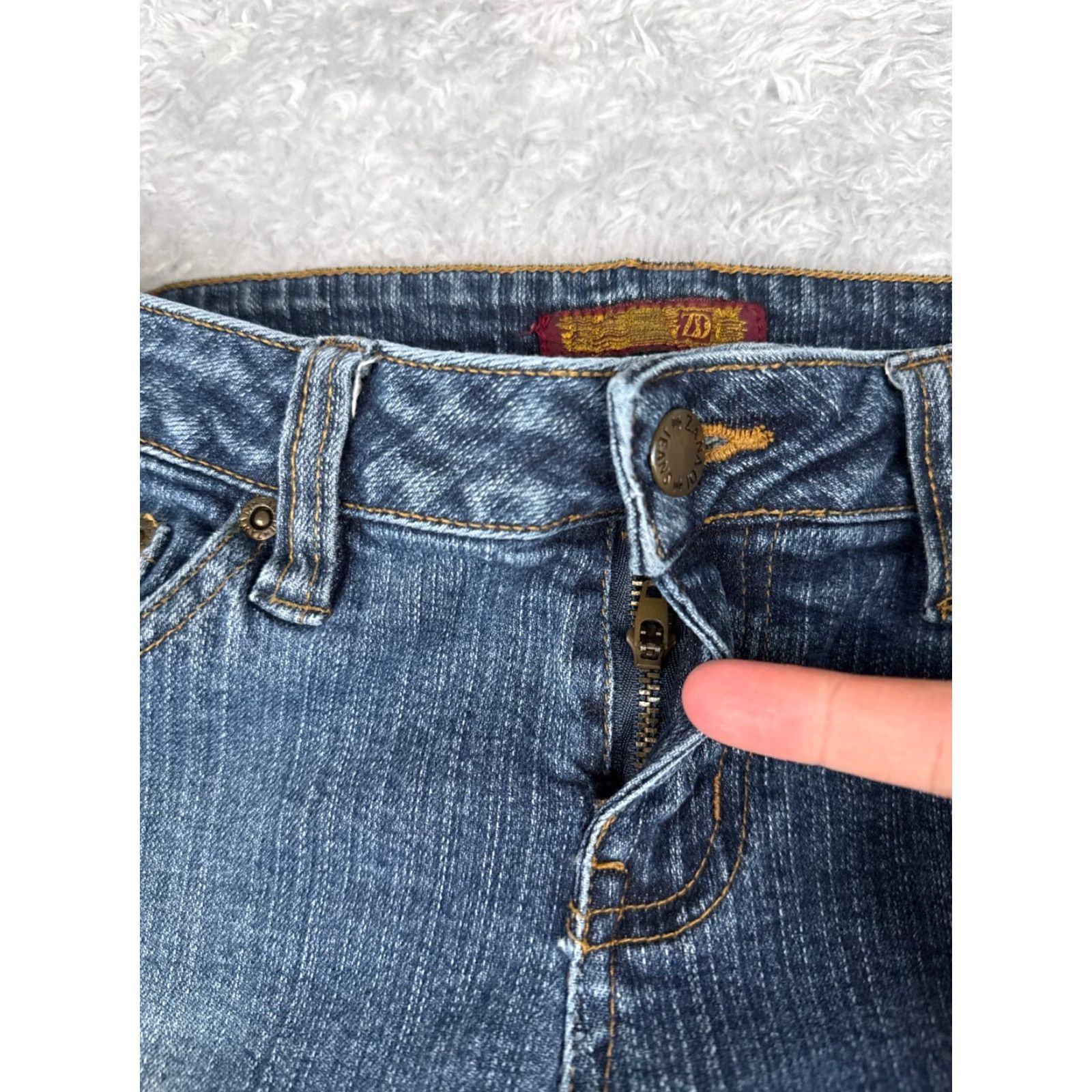 Vintage Zana Di Jeans Junior 9 Blue Denim Cotton Blend Bootcut Flare Low Rise 28x30 Size 30" / US 8 / IT 44 - 5 Thumbnail