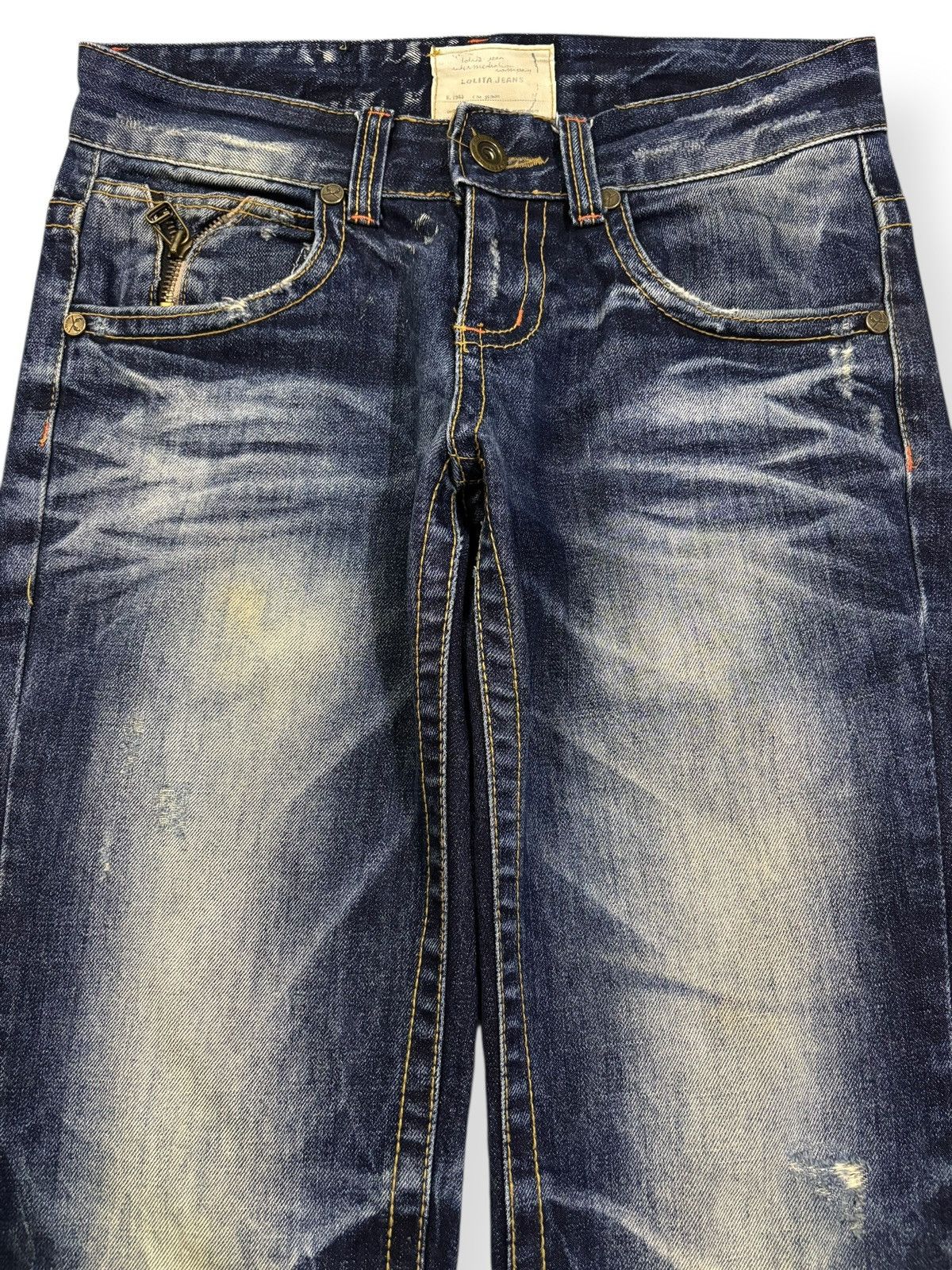If Six Was Nine Vintage Japanese Brand Lolita Whiskers Distressed Punk Jeans Size US 32 / EU 48 - 3 Thumbnail