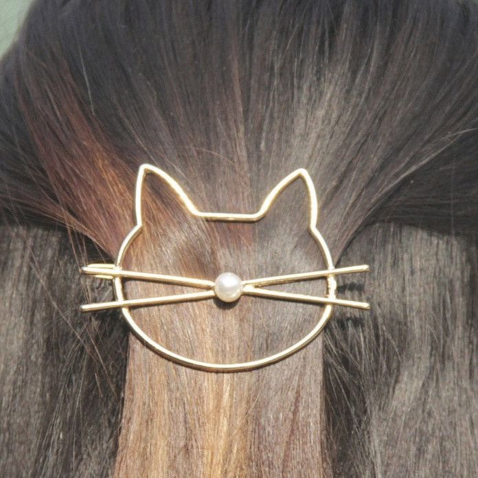 Other Cat face hair barrette Size ONE SIZE - 2 Thumbnail