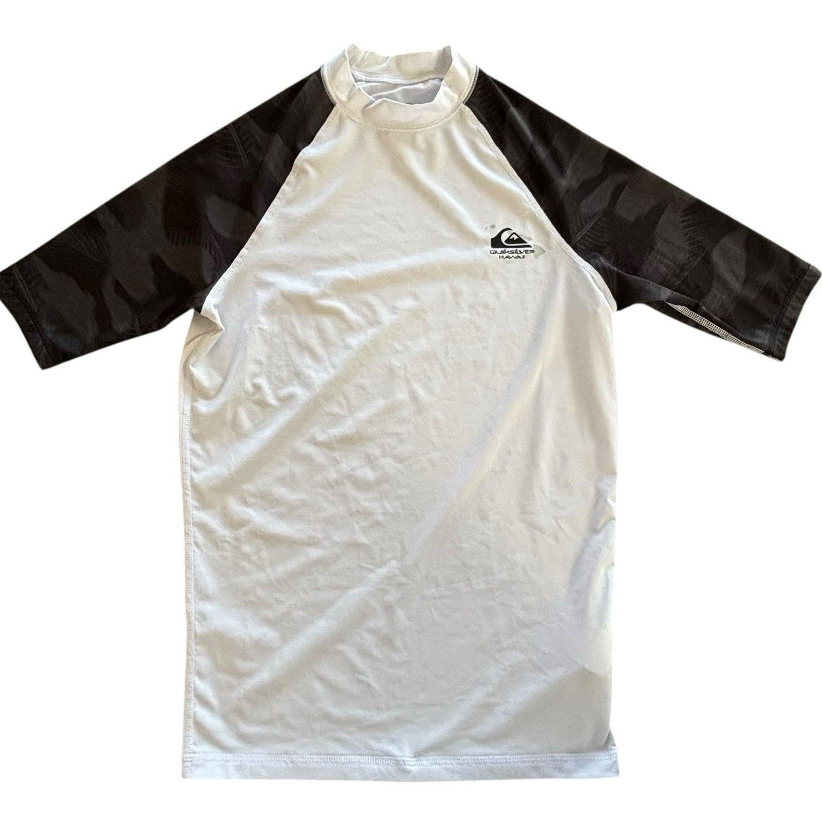 Quiksilver Quicksilver Rash Guard Shirt Medium Gray White Short Sleeve Size US M / EU 48-50 / 2 - 1 Thumbnail