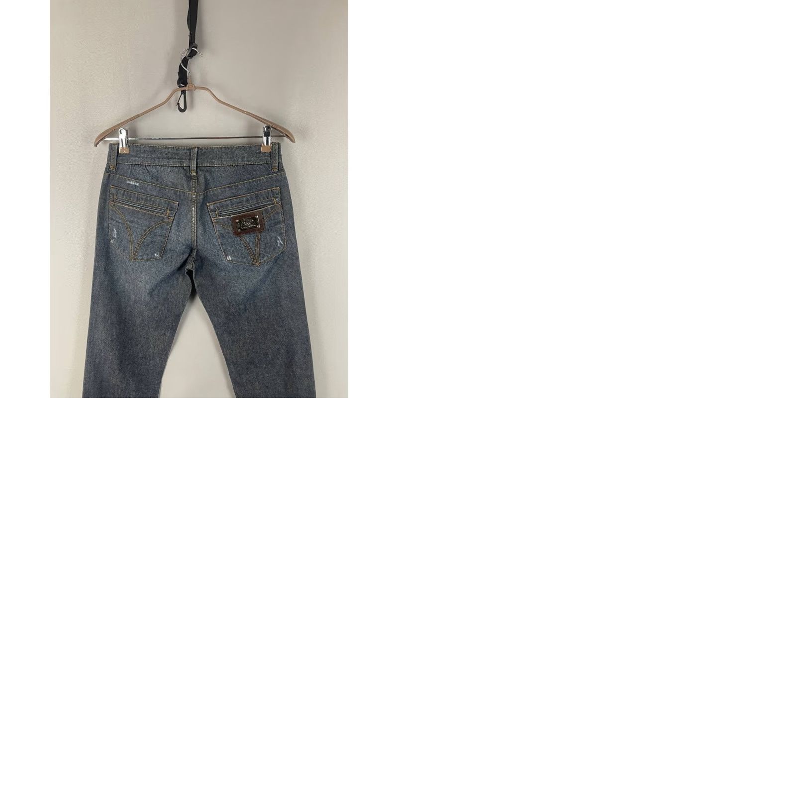 Dolce & Gabbana Dolce&Gabbana Mens Denim Jeans Size M Blue Denim Cotton Straight Leg Jeans Regular Rise 5-Pocket Size US 31 - 11 Thumbnail