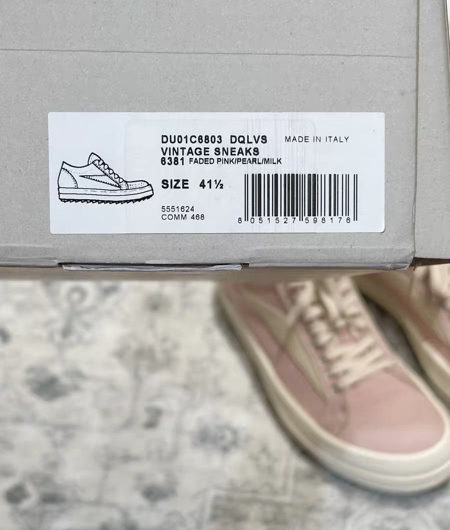 Rick Owens Rick Owens DRKSHDW dirty pink canvas Vans-inspired new style Size US 8 / EU 41 - 9 Thumbnail