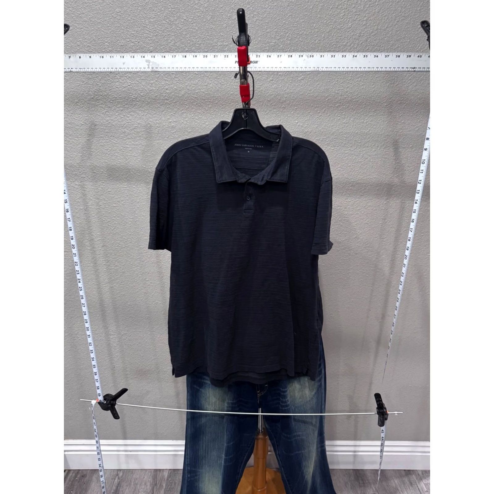 John Varvatos John Varvatos Polo Shirt XL Mens Gray POLO SHIRT XL Extra Large Size US XL / EU 56 / 4 - 3 Thumbnail
