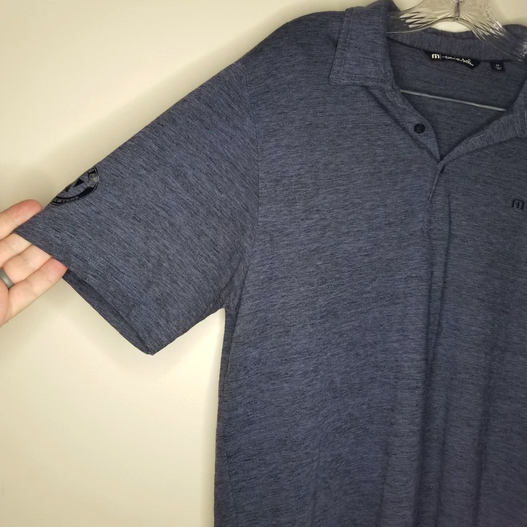 TravisMathew Travis Mathew Men's Blue Short Sleeve Polo Size M - Warner Truck Centers Size US M / EU 48-50 / 2 - 3 Thumbnail