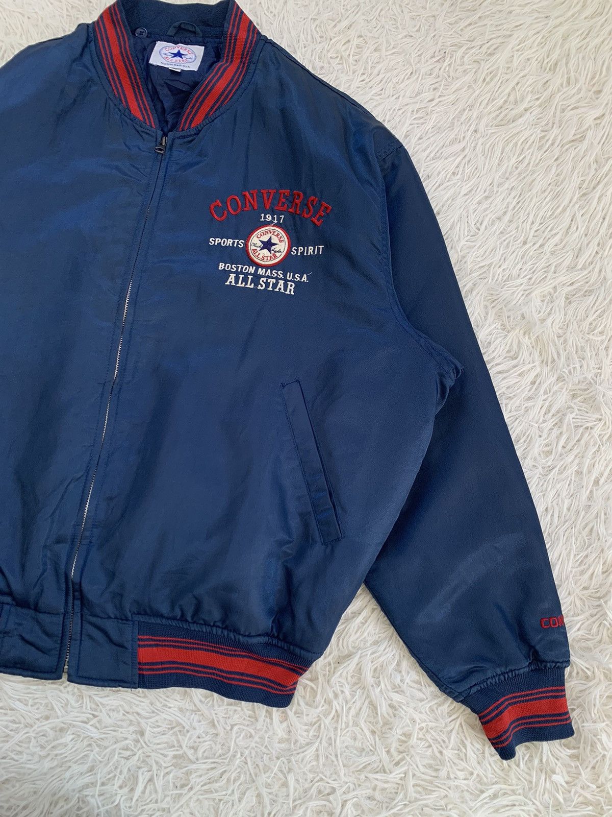 Converse Vintage Big Logo Converse Bomber Jacket Size US XL / EU 56 / 4 - 4 Thumbnail