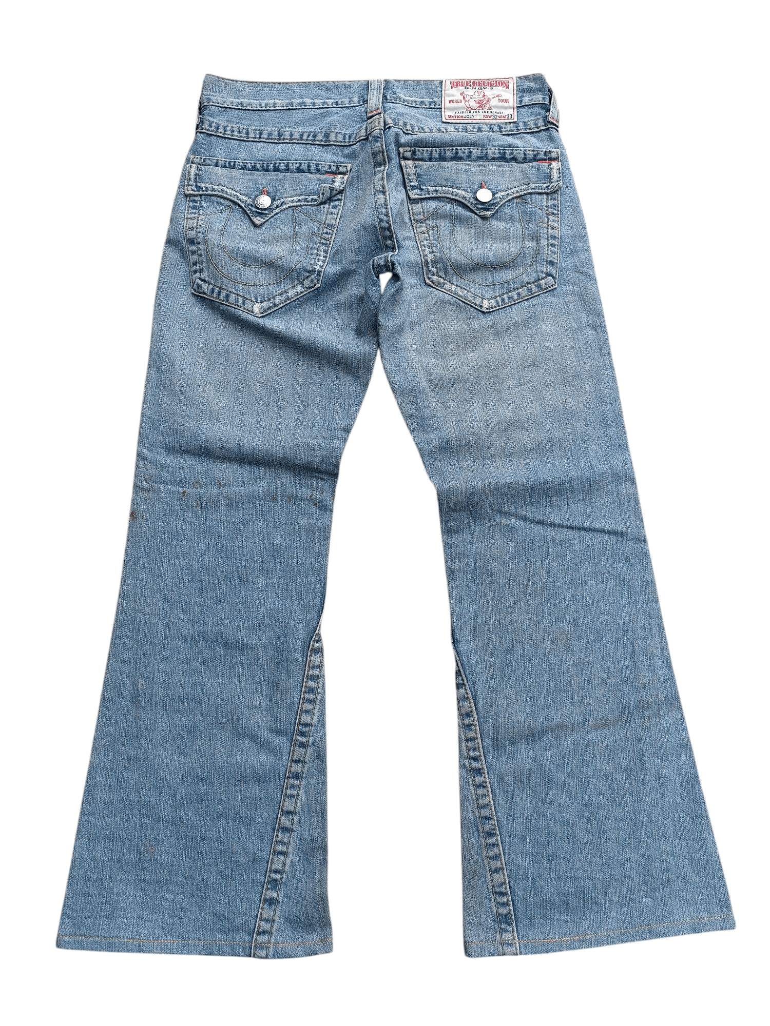 True Religion × Vintage True Religion Joey Flare Distressed Jeans Size US 34 / EU 50 - 10 Thumbnail