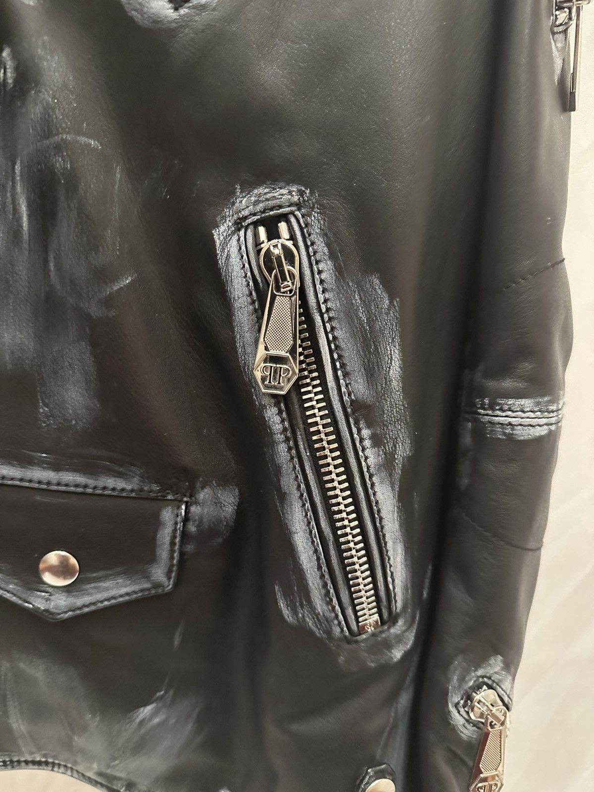Philipp Plein Phillipp Plein Teddy Bear Leather Jacket Size US XL / EU 56 / 4 - 9 Thumbnail