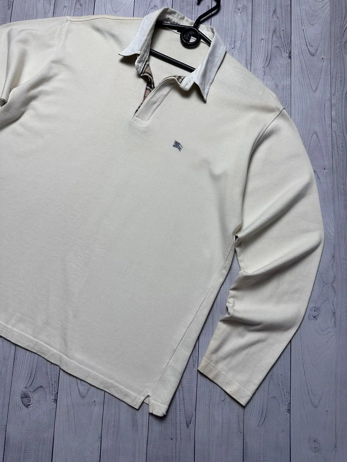 Burberry Vintage Burberry long sleeve rugby logo size M/L Size US XL / EU 56 / 4 - 2 Thumbnail