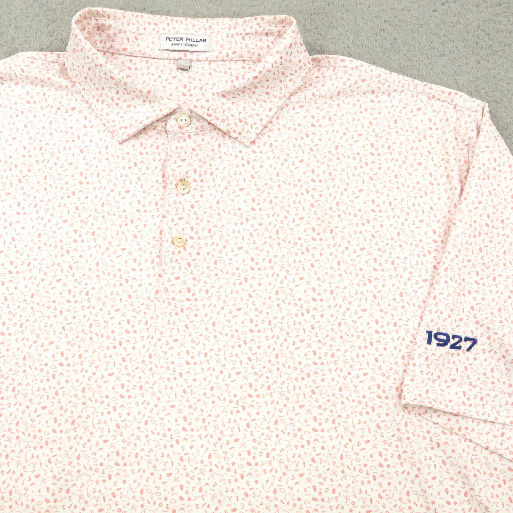 Peter Millar Peter Millar Polo XXL Mens Summer Comfort Graphic All Over Print 1927 Golf Club Shirt Size US XXL / EU 58 / 5 - 2 Thumbnail