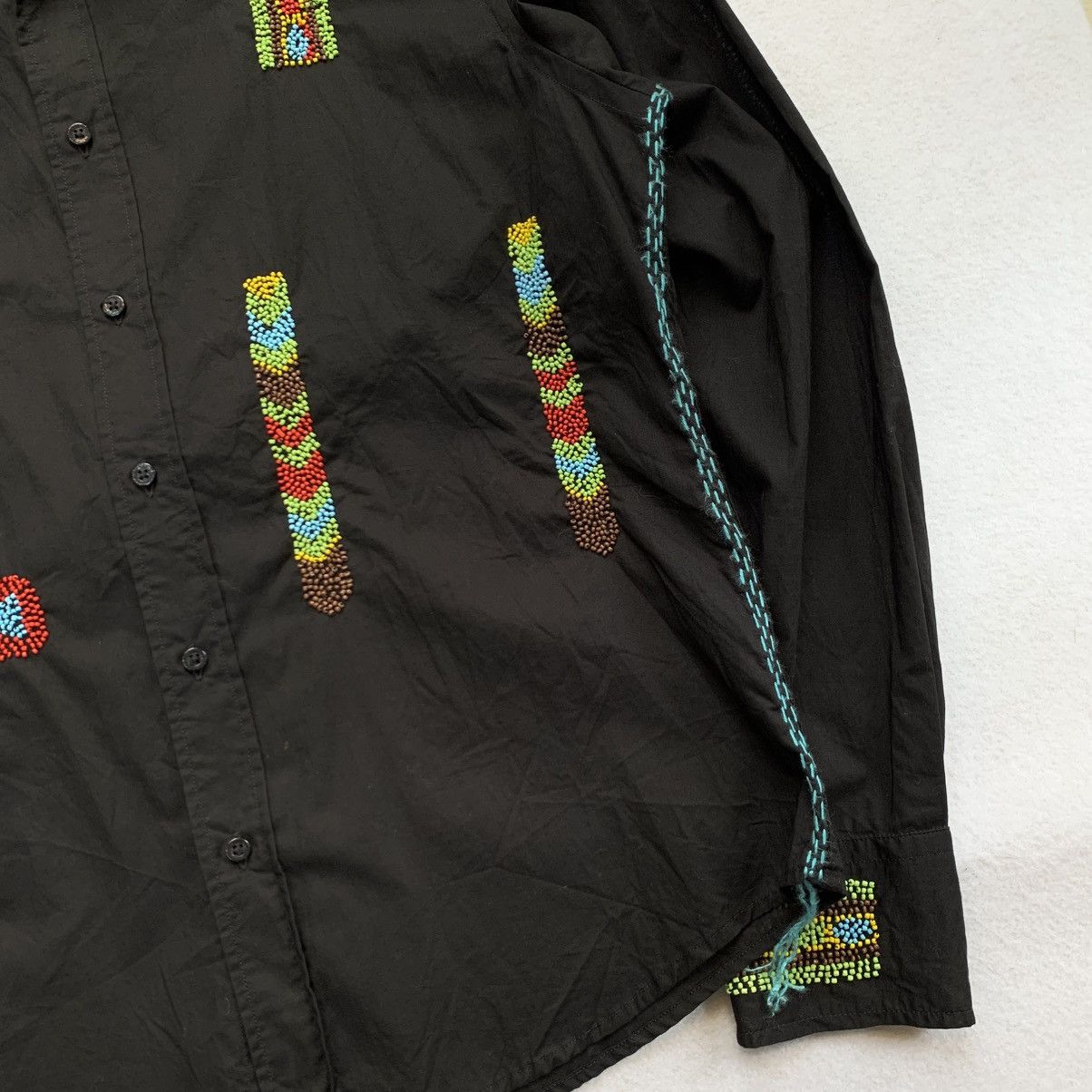 291295=Homme 291295=HOMME "Pirates of the Desert" Peas Embroidered Shirt Size US L / EU 52-54 / 3 - 5 Thumbnail