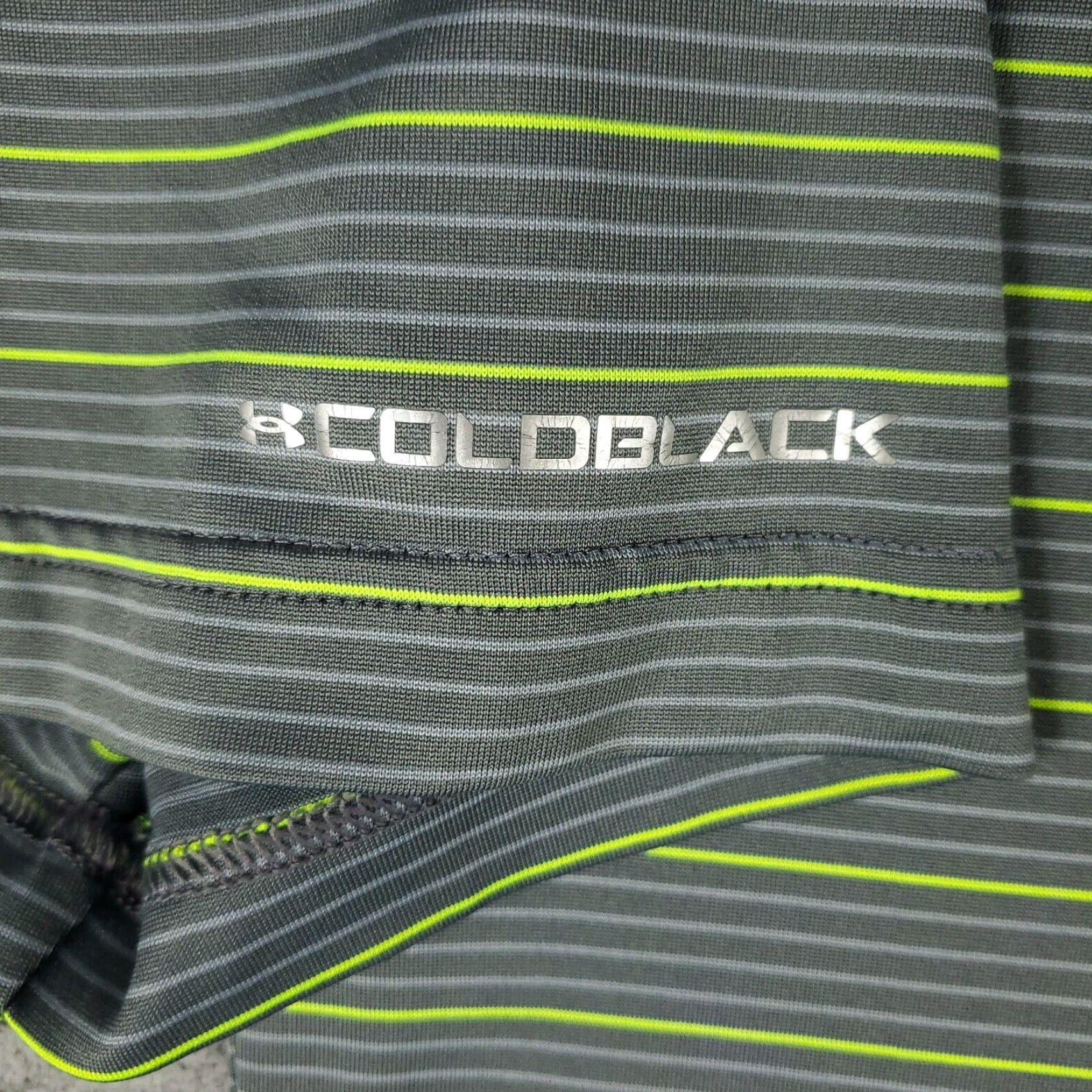 Under Armour Under Armour Polo Shirt Mens L Gray Striped Polo Short Sleeve Golf Casual Shirt Size US L / EU 52-54 / 3 - 4 Thumbnail