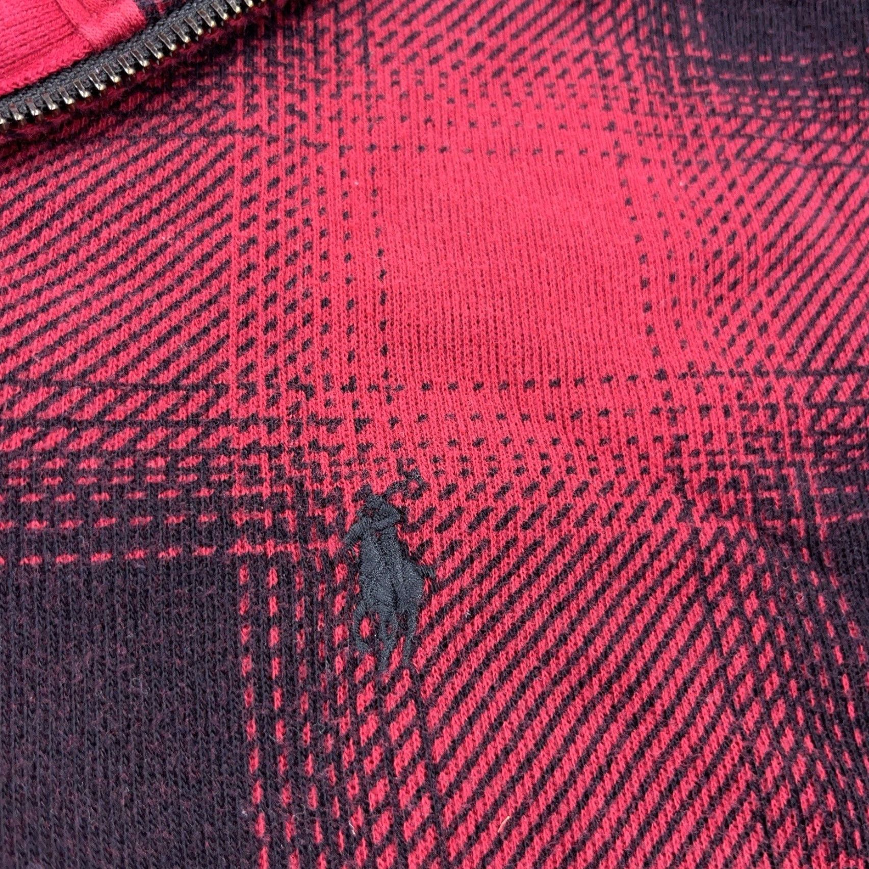 Polo Ralph Lauren Polo Ralph Lauren Sweater Men XL Red Plaid 1/4 Zip Pullover Knitted Knit Mock Neck Zipper Size US XL / EU 56 / 4 - 5 Thumbnail