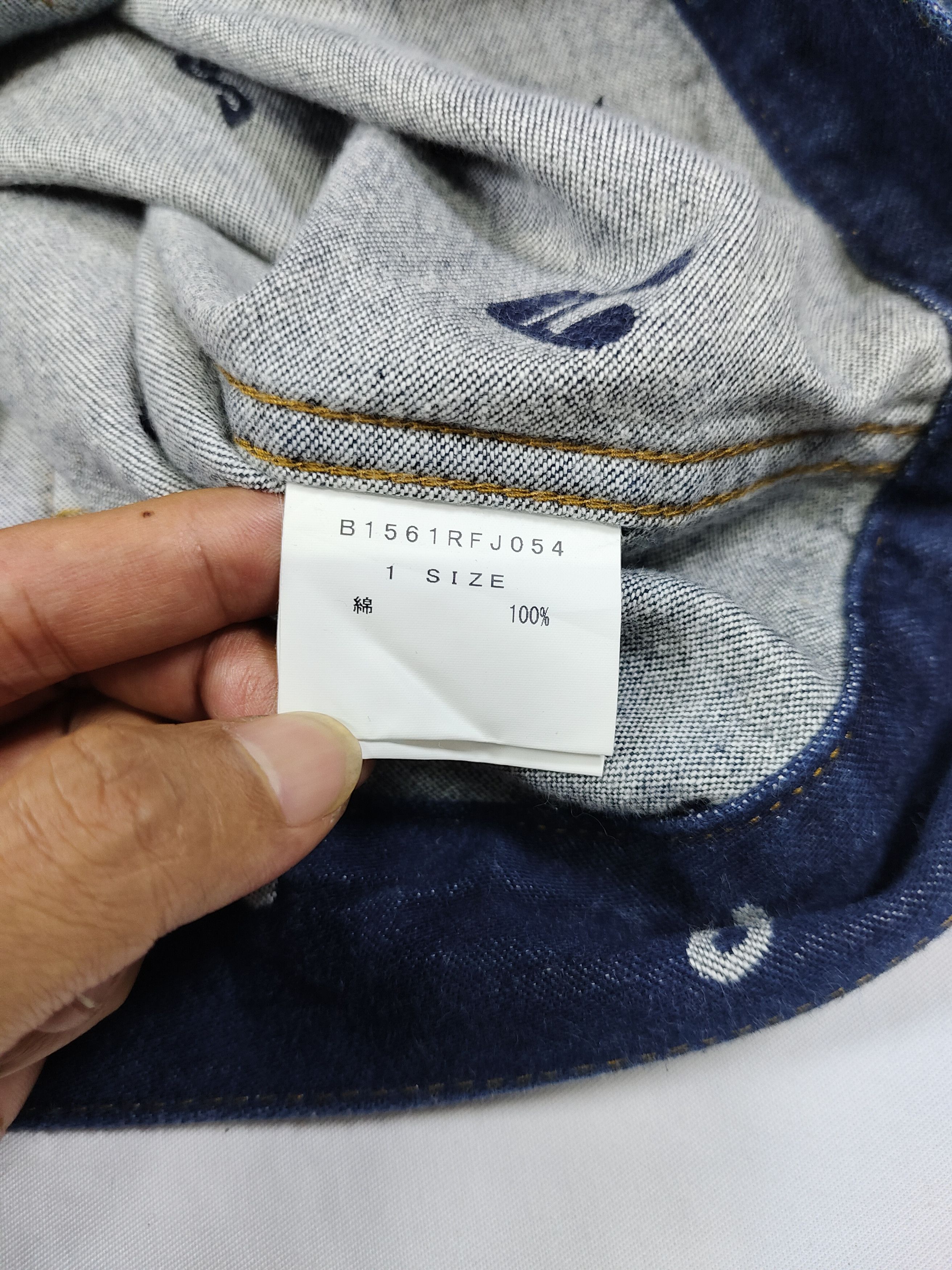Frapbois Frapbois🇯🇵AOP Musical Notes Sailor Collar Denim Jacket Size M / US 6-8 / IT 42-44 - 7 Thumbnail